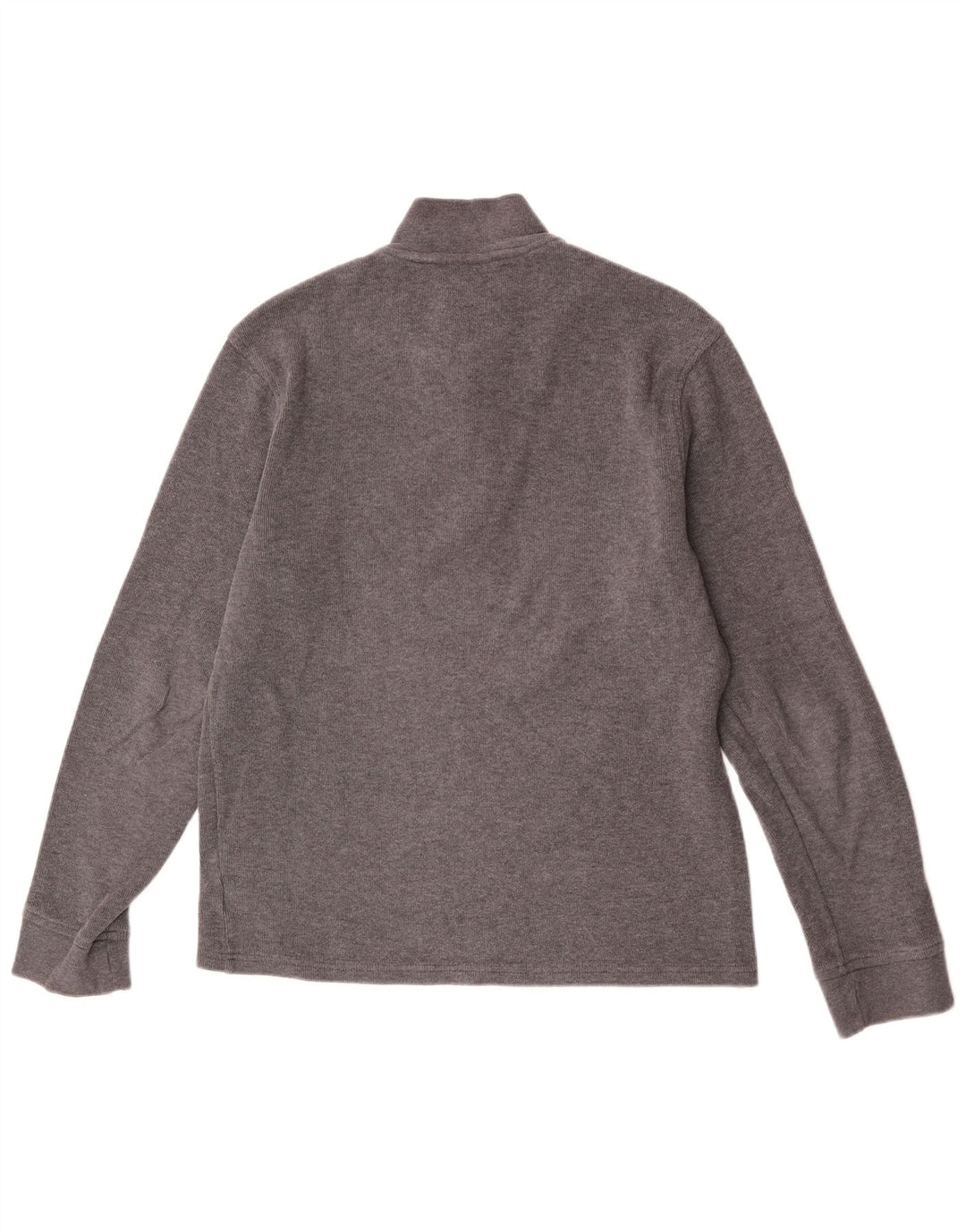 Felpa da uomo con collo con zip Calvin Klein, maglione piccolo in cotone grigio