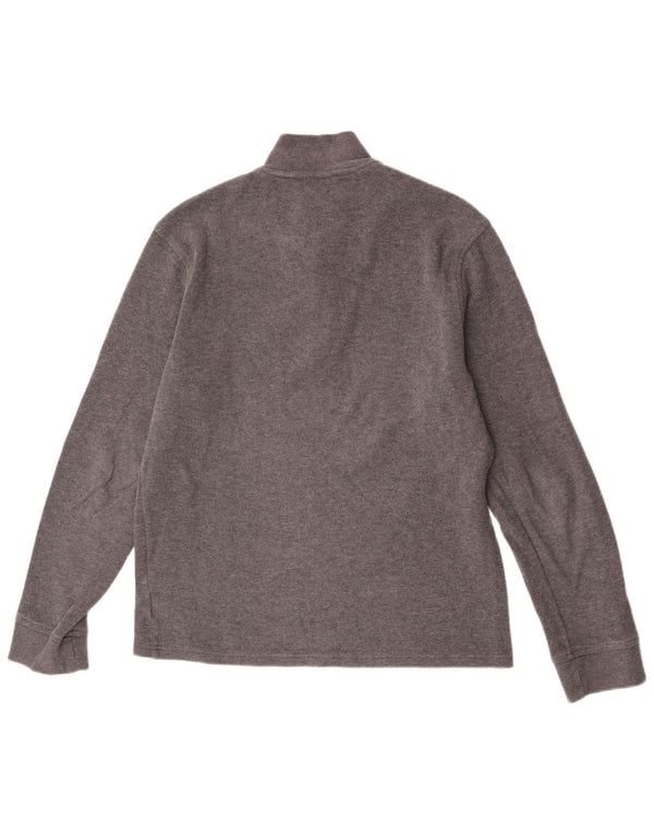 Felpa da uomo con collo con zip Calvin Klein, maglione piccolo in cotone grigio