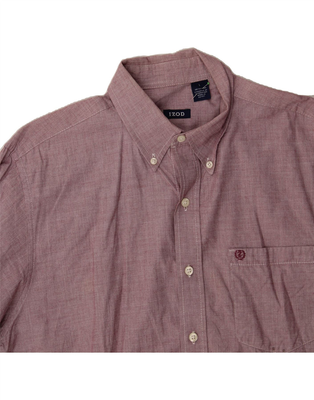 IZOD Mens Shirt Large Burgundy Cotton Vintage Izod and Second-Hand Izod from Messina Hembry 