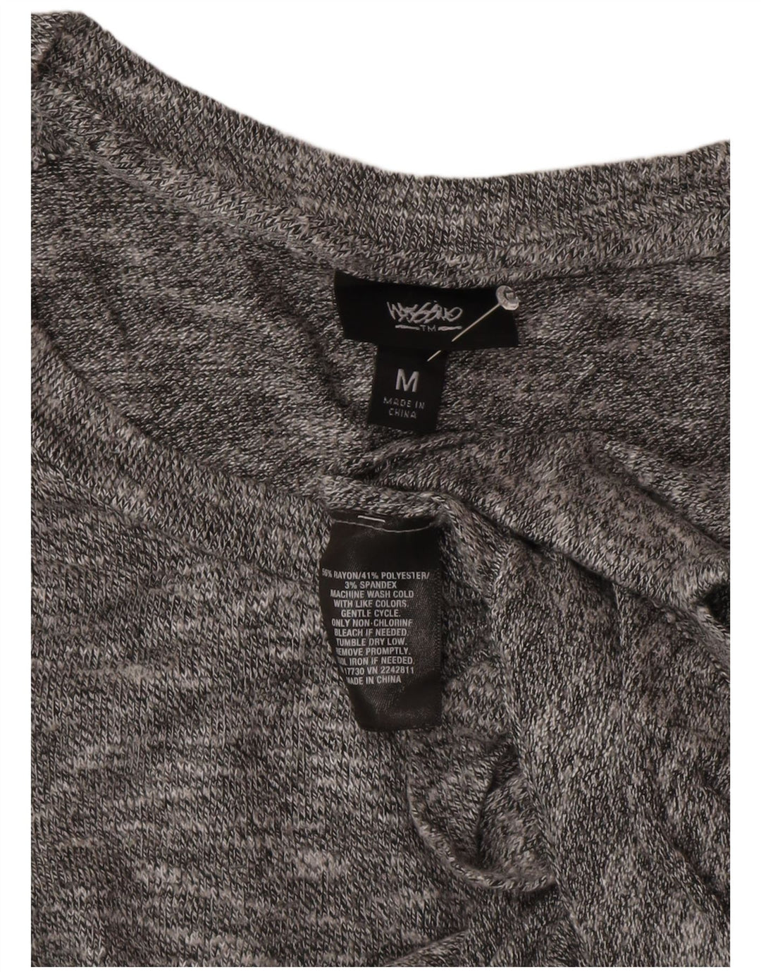 Abito t-shirt da donna MOSSIMO UK 14 Rayon screziato grigio medio