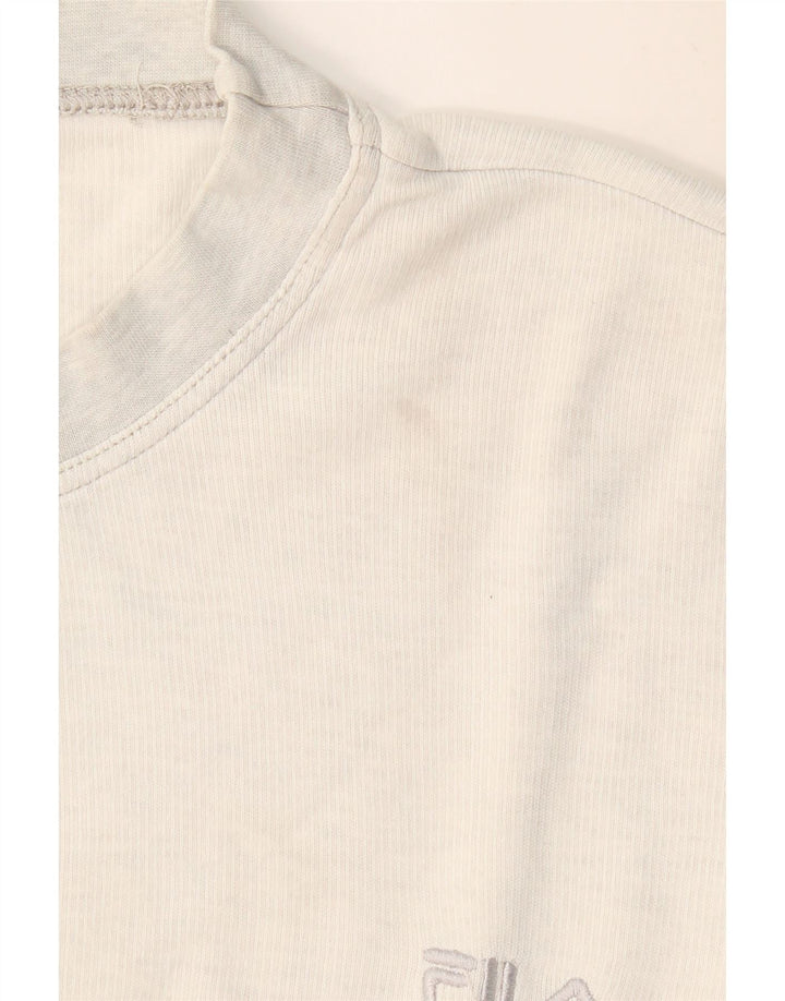 Top FILA da uomo vestibilità ampia a maniche lunghe grigio medio