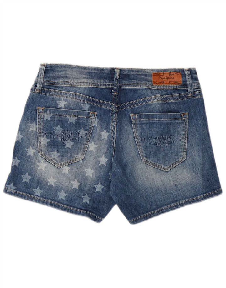 Pantaloncini di jeans con grafica da donna PEPE Jeans W27 piccolo cotone blu