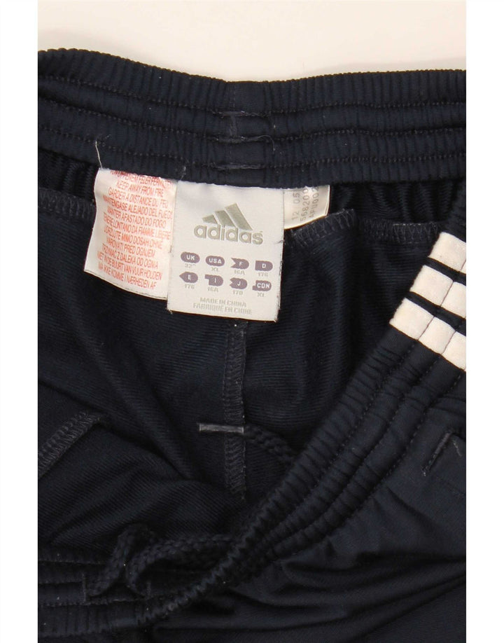 Pantaloni della tuta da ragazzo Adidas 15-16 anni in poliestere blu navy