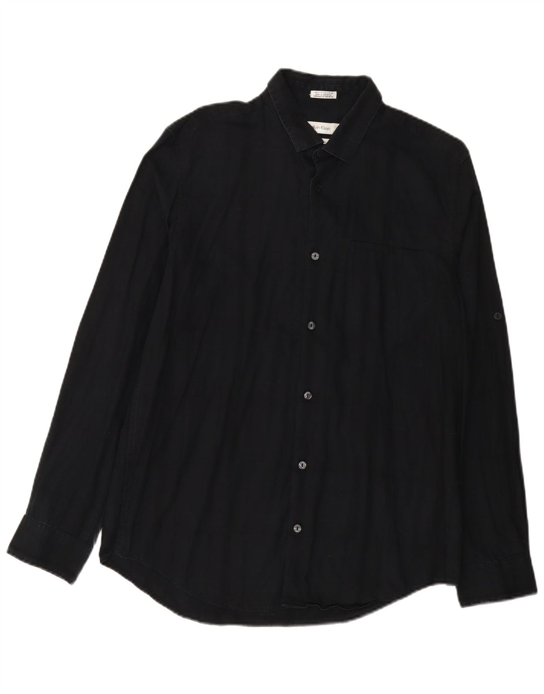 Camicia da uomo Classic Fit Calvin Klein in cotone blu navy medio