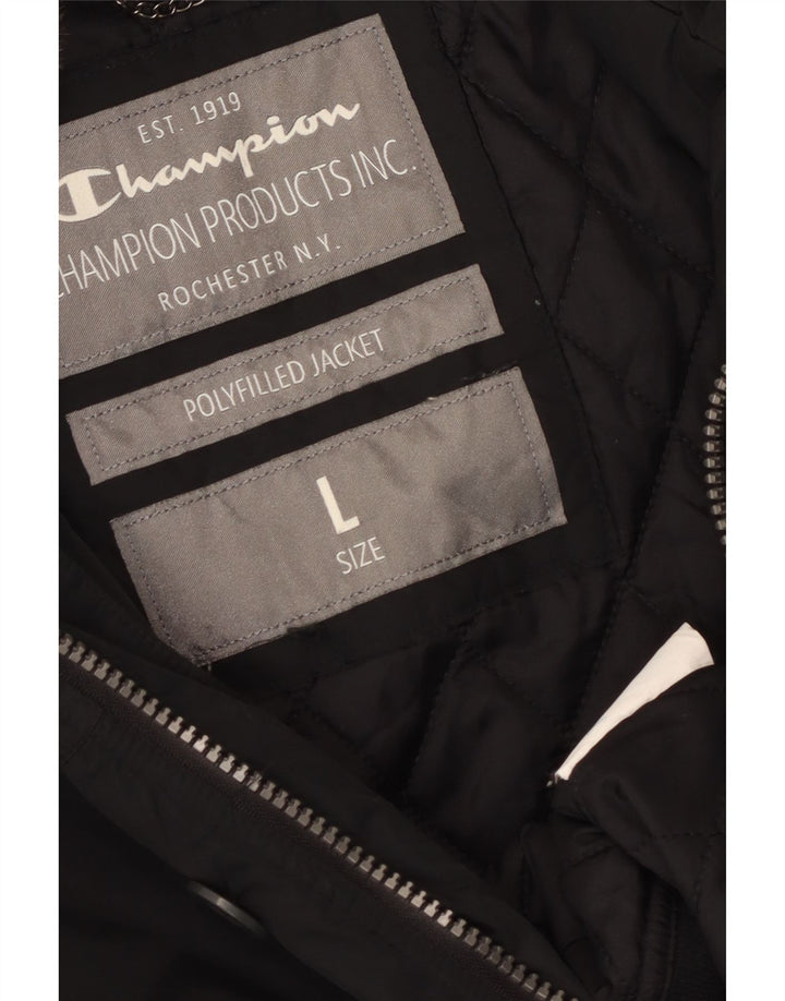 Giubbotto bomber da uomo CHAMPION UK 40 grande nero