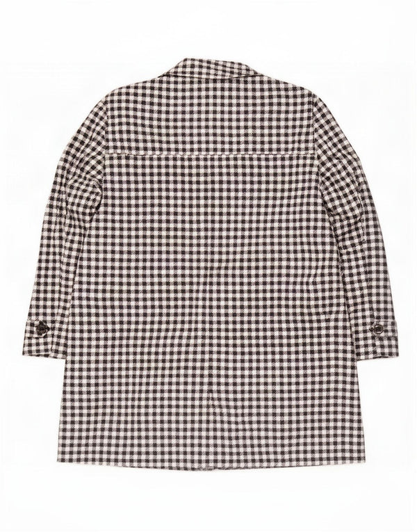 Trench da donna Marks & Spencer UK 22 3XL Poliestere pied de poule nero
