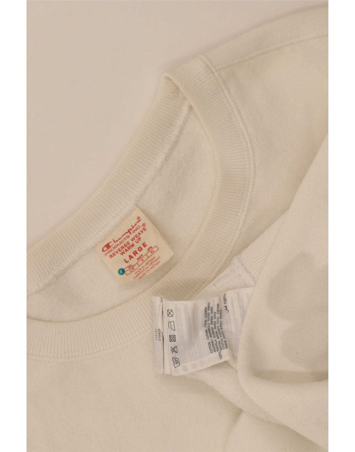 Felpa da donna Champion Jumper UK 16 Large White Cotton