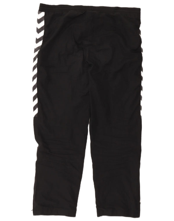 Pantaloni da tuta con grafica Hummel da uomo, grandi, in poliestere color block nero
