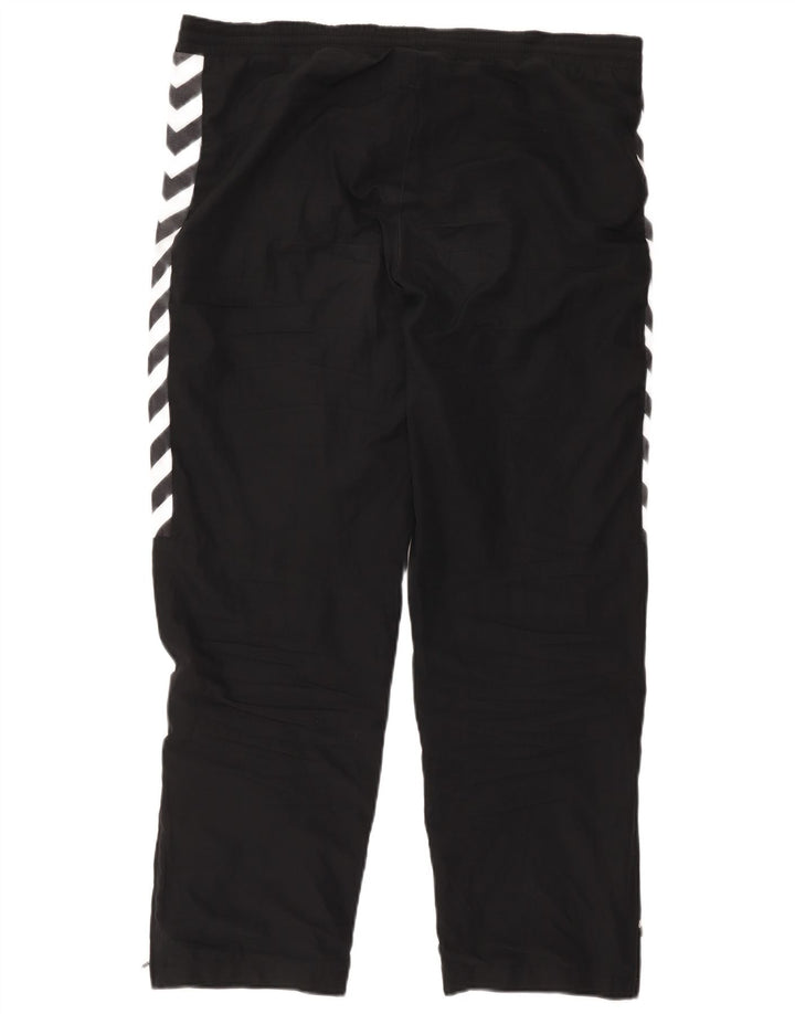 Pantaloni da tuta con grafica Hummel da uomo, grandi, in poliestere color block nero