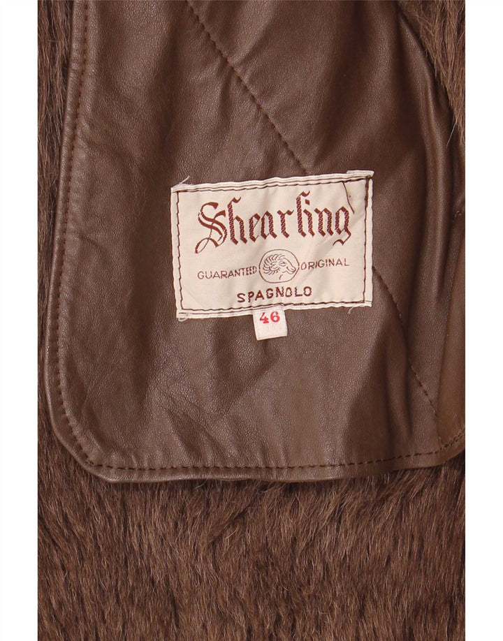 Cappotto in shearling vintage da donna EU 42 XL Marrone