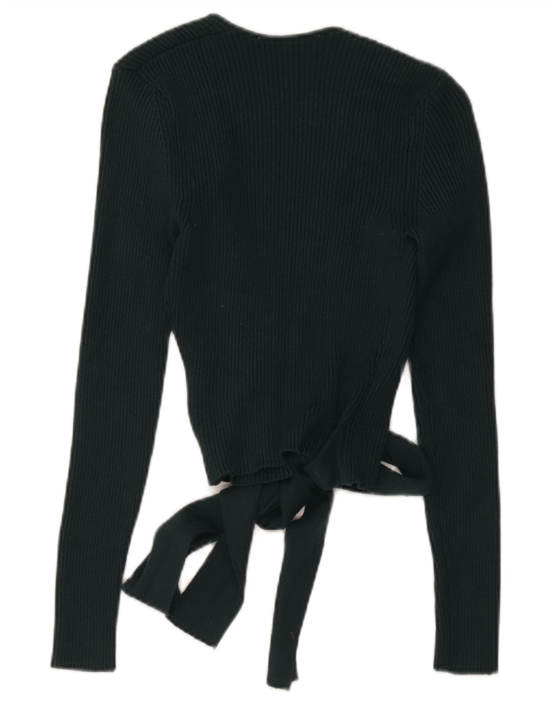 Top cardigan avvolgente da donna Zara UK 14 grande viscosa verde