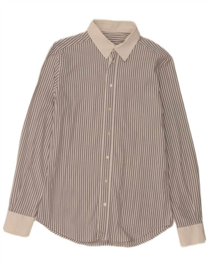 Camicia Uomo Dolce & Gabbana IT 52 Large Cotone Gessato Grigio