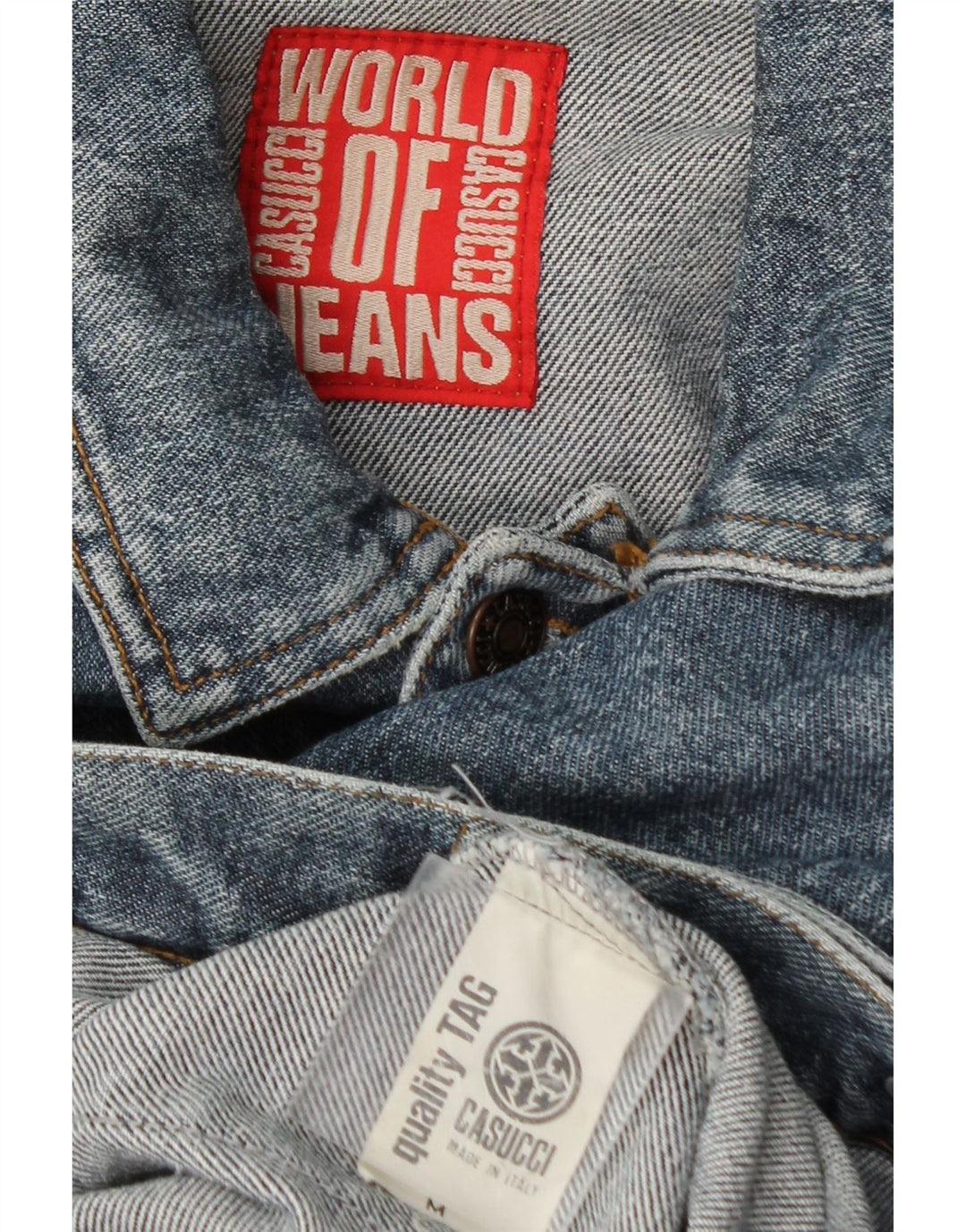 Casucci Giacca in denim da uomo UK 38 Cotone blu medio
