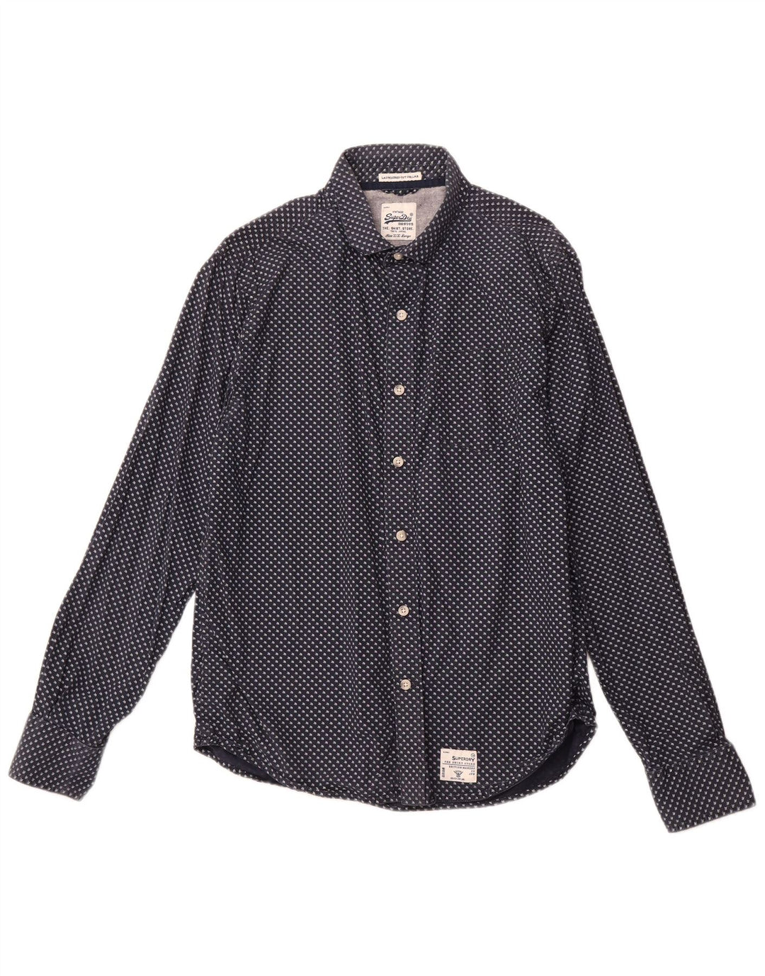 Camicia grafica da uomo SUPERDRY 2XL Blu navy maculato