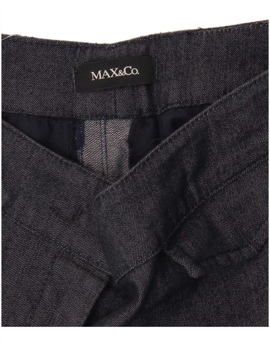 MAX & CO. Pantaloni casual dritti a vita bassa da donna W30 L26 Blu navy