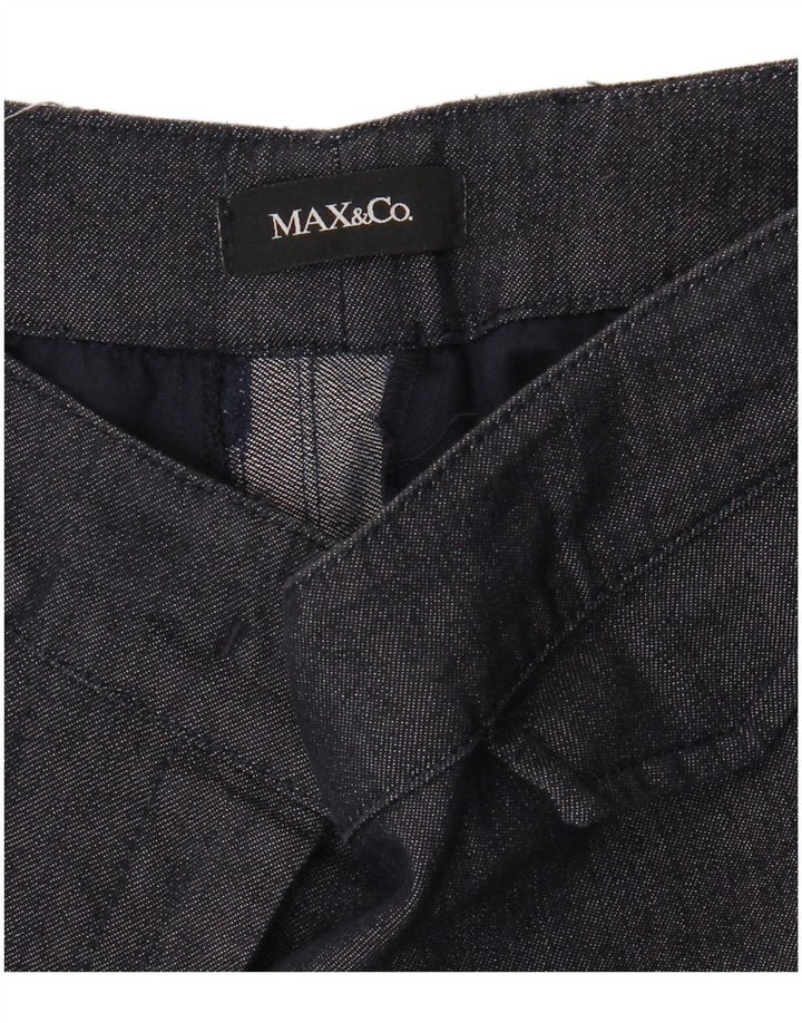 MAX & CO. Pantaloni casual dritti a vita bassa da donna W30 L26 Blu navy