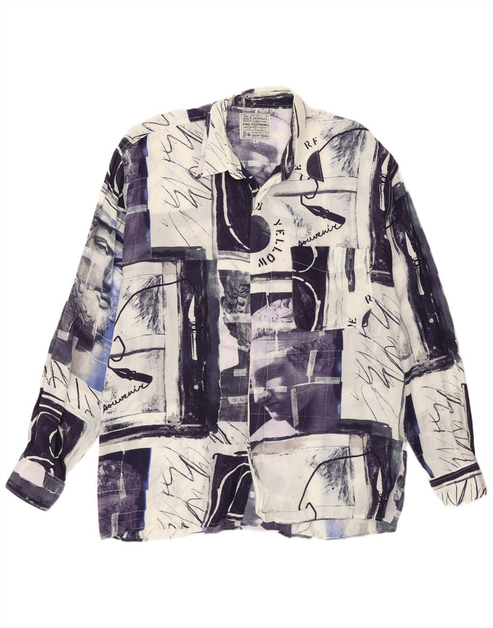 Camicia da uomo con motivo astratto Cocoa, grande blu