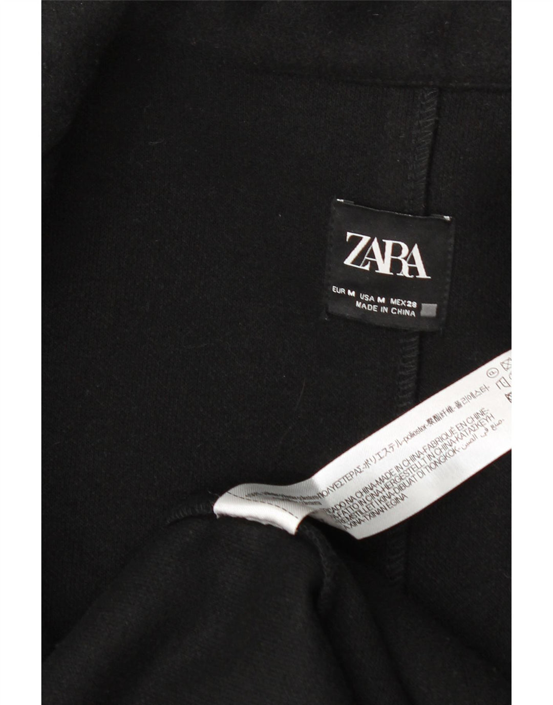 Soprabito aperto da donna Zara UK 14 poliestere nero medio