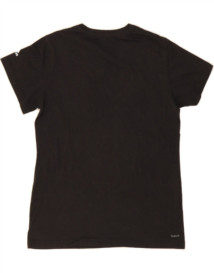 ADIDAS Womens Climalite T-Shirt Top UK 12 Medium Black Cotton Vintage Adidas and Second-Hand Adidas from Messina Hembry 