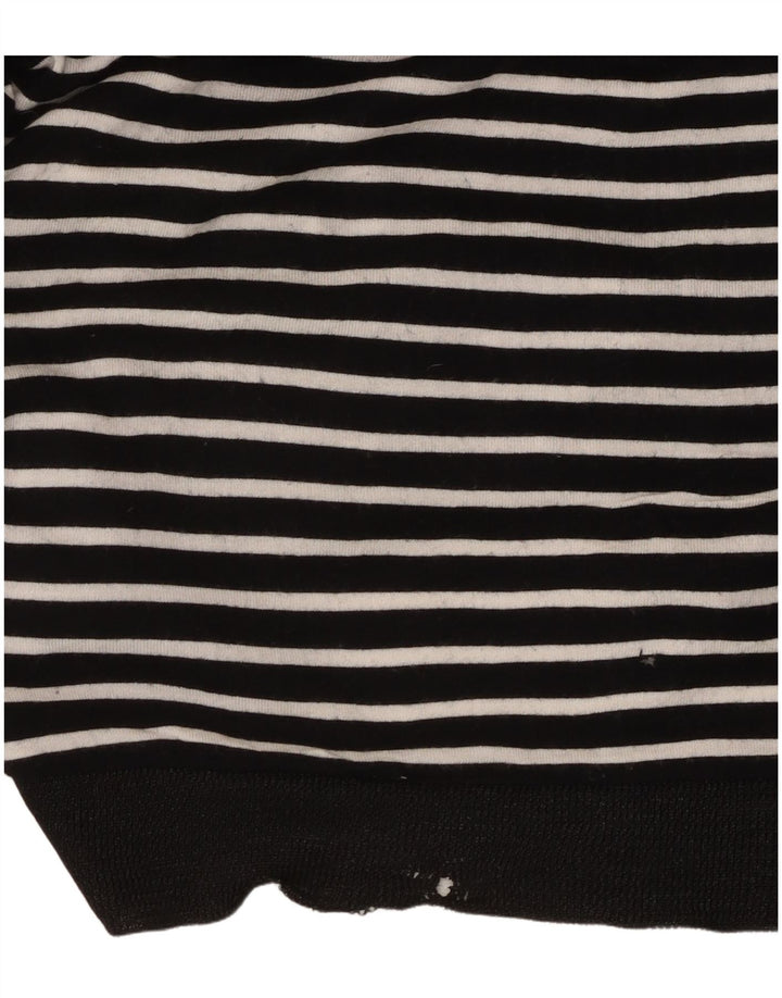 Top Zara da donna a maniche lunghe UK 14 medio a righe nere