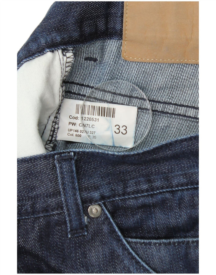 Jeans dritti da uomo Dondup W33 L29 in cotone blu navy