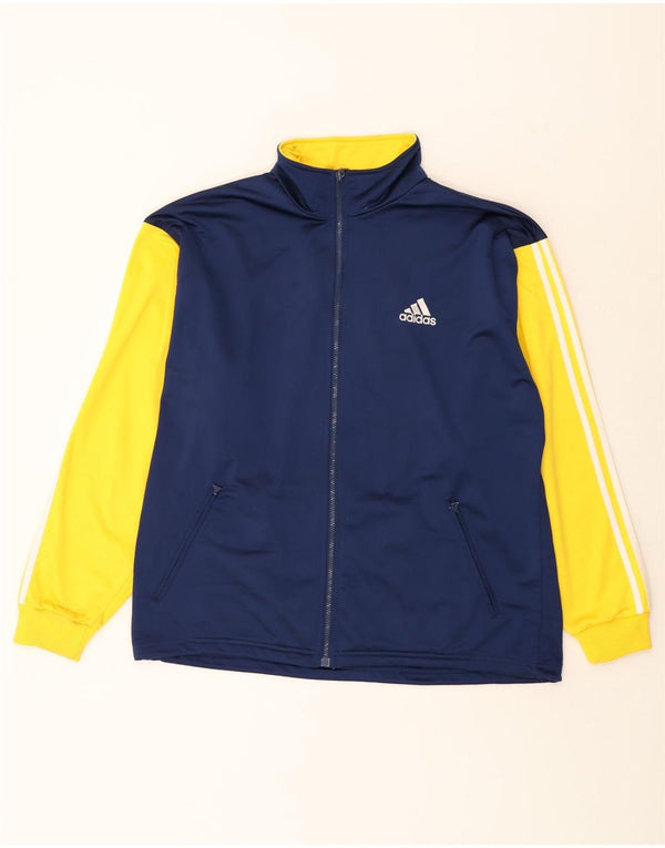 Giacca da tuta da uomo Adidas UK 44/46 Large Blu Navy Colourblock