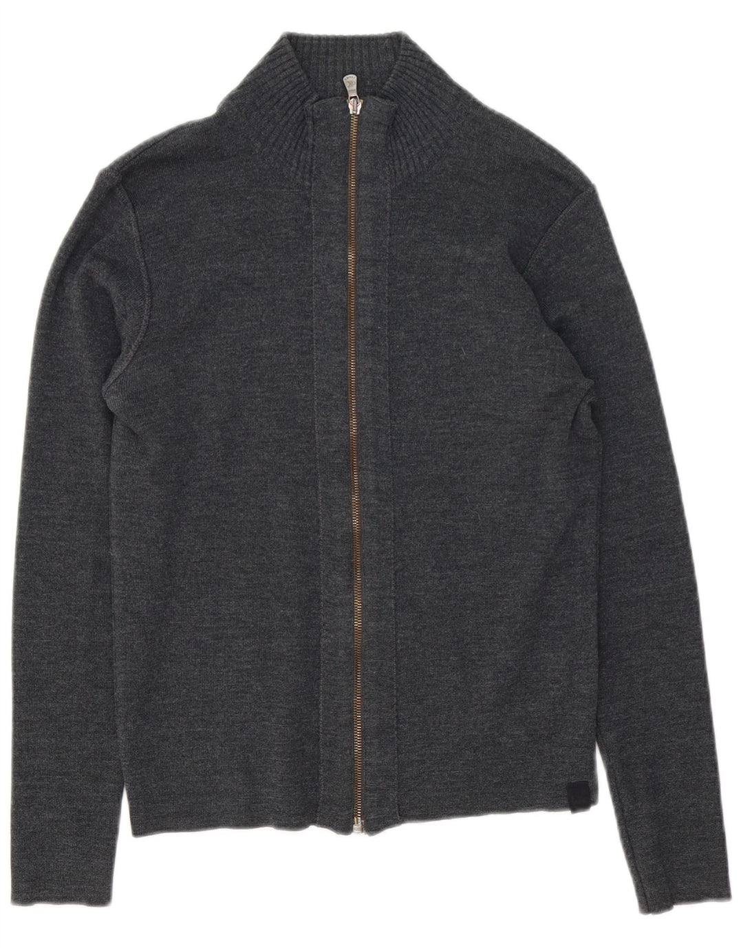 Maglione cardigan da donna Calvin Klein Jeans UK 12 Lana grigio medio