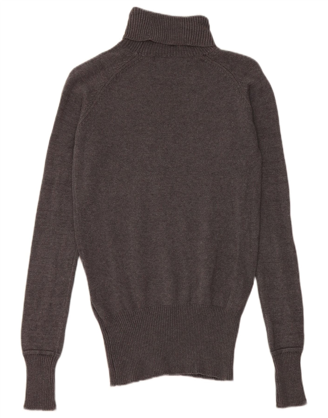 Maglione maglione a collo alto da donna Zara UK 12 Cotone grigio medio