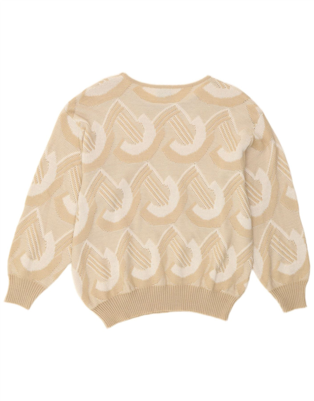 Maglione Canda da donna con scollo a barca IT 48 XL Acrilico geometrico beige