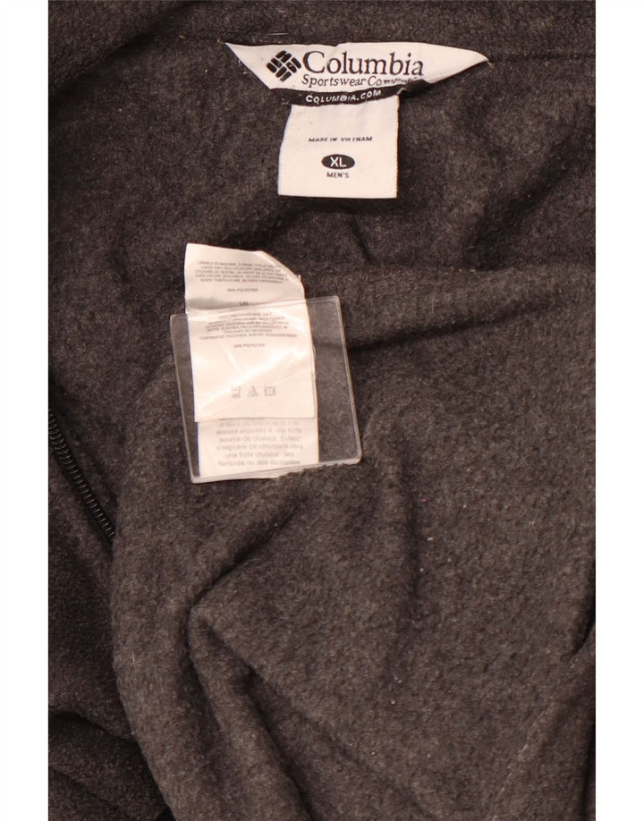 Giacca in pile da uomo COLUMBIA UK 42 XL Poliestere grigio