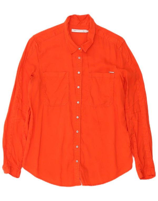 Camicia da donna Calvin Klein Jeans UK 14 Lyocell arancione medio