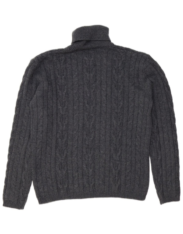 CALVIN KLEIN JEANS Maglione maglione oversize da donna con collo alto UK 18 XL Grigio