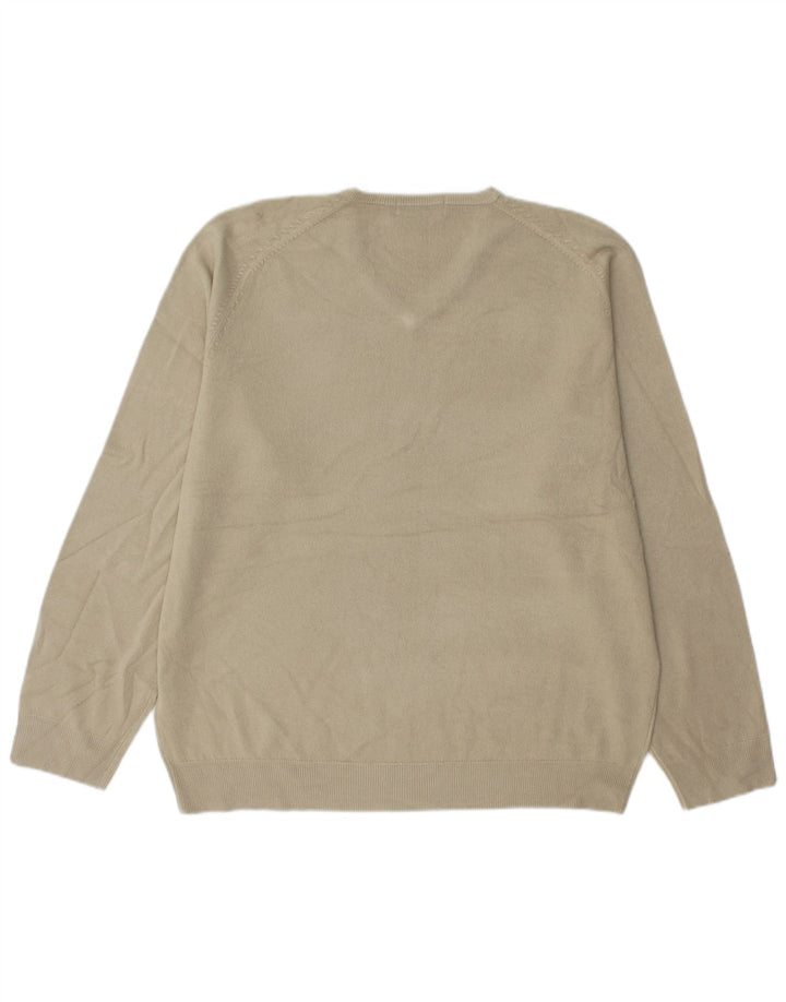 Maglione da uomo con scollo a V Marks & Spencer grande acrilico beige