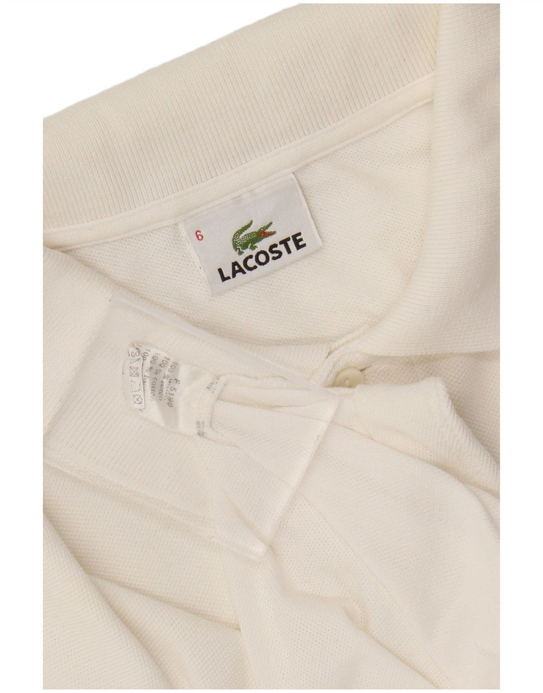 Polo da uomo LACOSTE taglia 6 XL in cotone bianco