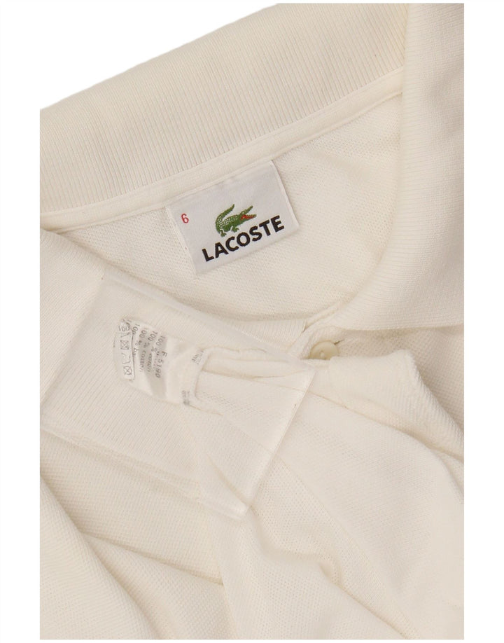 Polo da uomo LACOSTE taglia 6 XL in cotone bianco