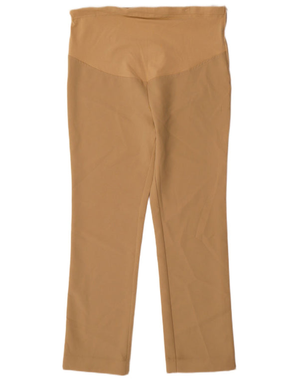 Pantaloni casual slim a vita alta da donna Benetton XS W32 L29 Cotone beige