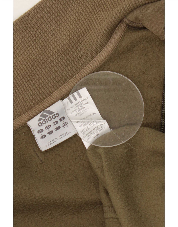 Giacca da ginnastica da uomo Adidas Large in cotone kaki