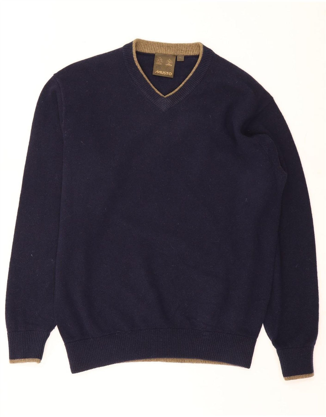 Musto Maglione da uomo con scollo a V XL Blu navy
