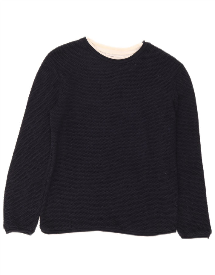 Maglione maglione girocollo da uomo Zara blu navy medio