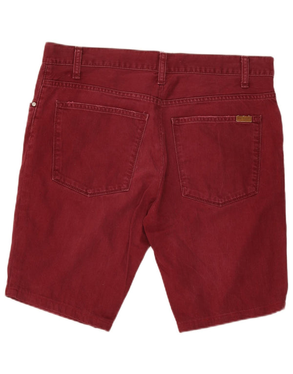Pantaloncini di jeans da uomo Carhartt W36 grandi cotone bordeaux