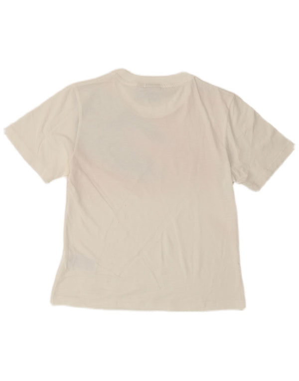 T-shirt da donna Adidas Top UK 8 Small bianca in cotone tie-dye