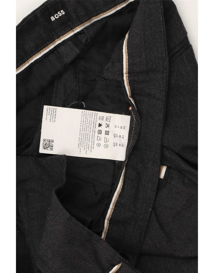 Pantaloni chino slim da uomo Hugo Boss W32 L32 poliestere grigio