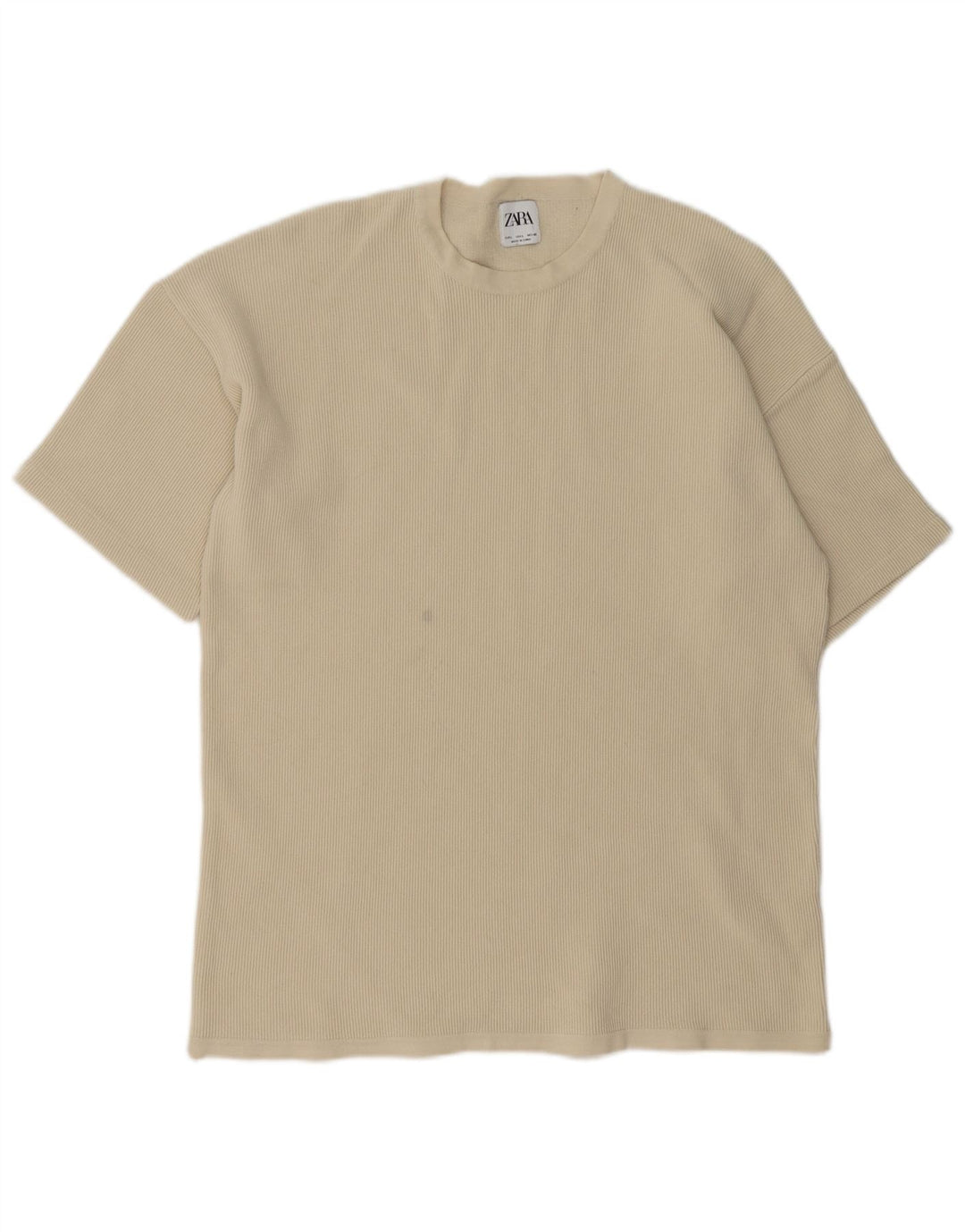 T-shirt Zara da uomo Top grande in cotone beige