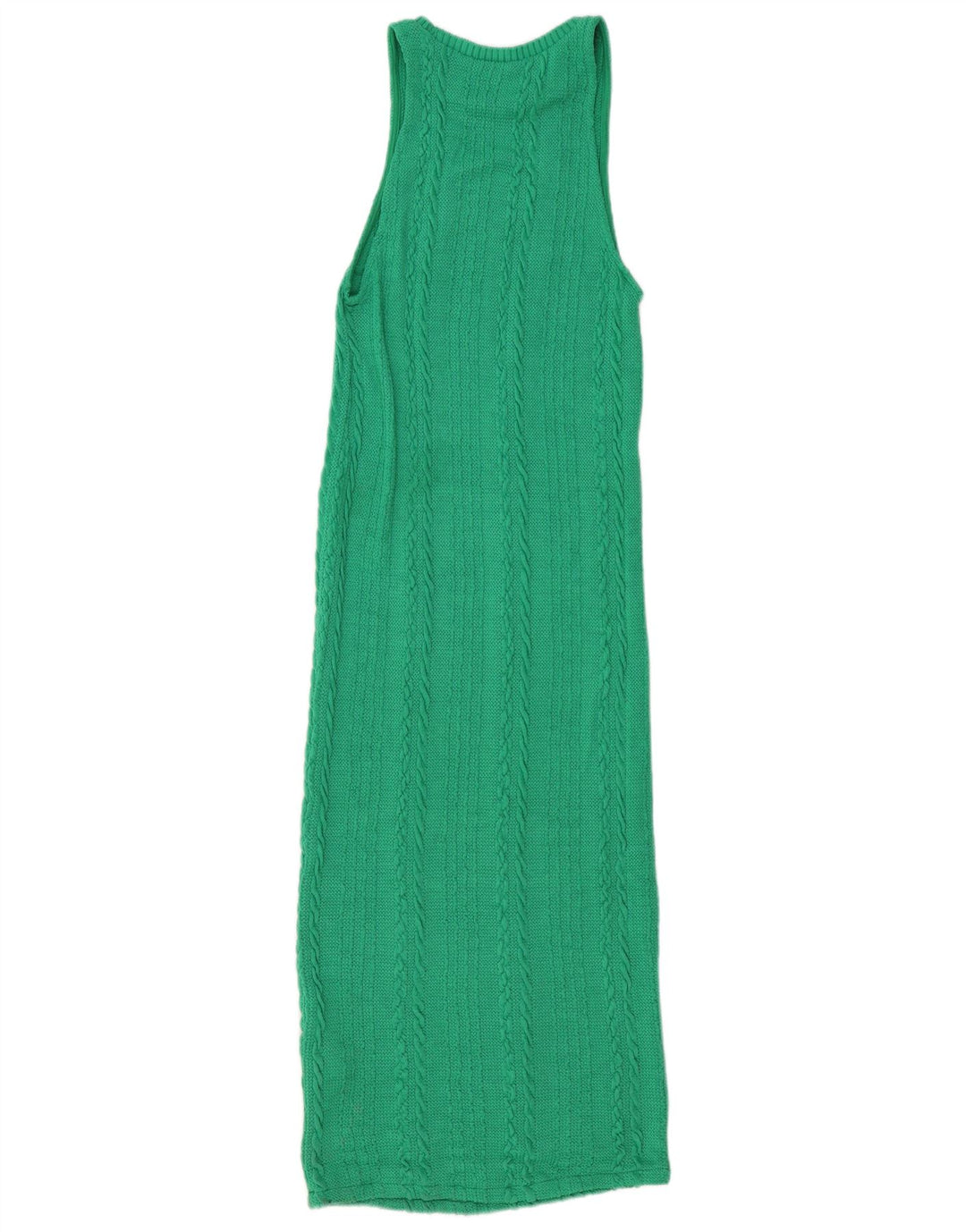 Abito aderente maxi senza maniche da donna Zara UK 12 Poliestere verde medio