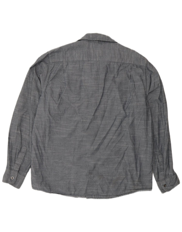 Camicia da uomo Wrangler XL in cotone blu