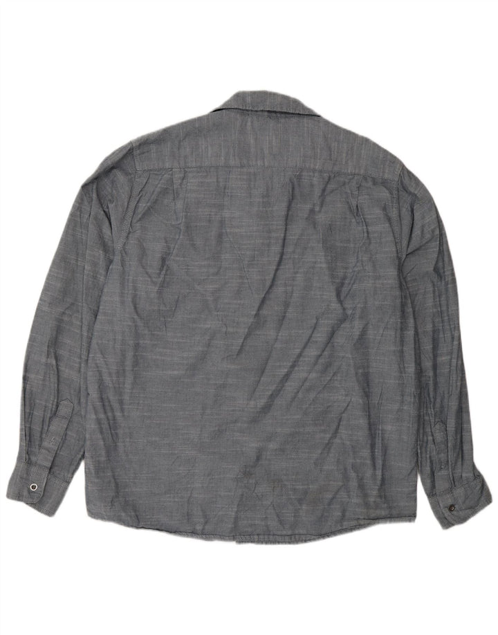 Camicia da uomo Wrangler XL in cotone blu