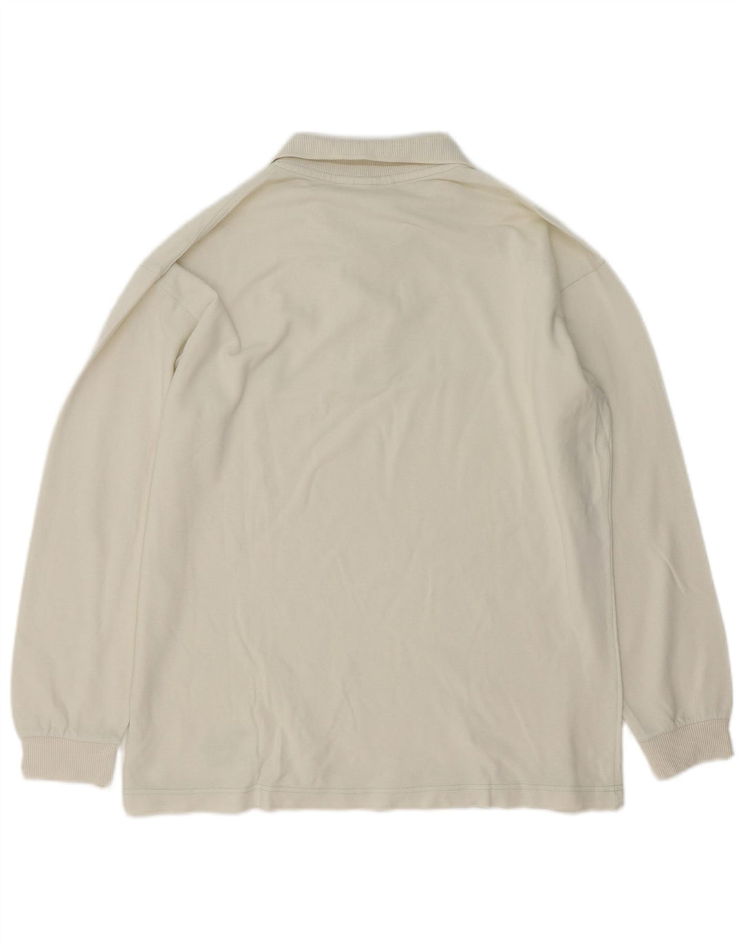 Polo Uomo Trussardi Manica Lunga Large in Cotone Bianco