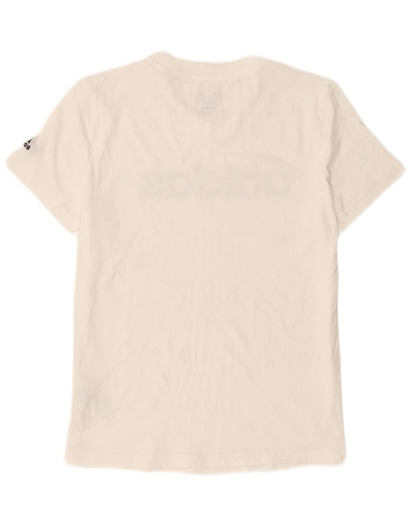 T-shirt grafica da donna Adidas Top UK 12 cotone bianco medio