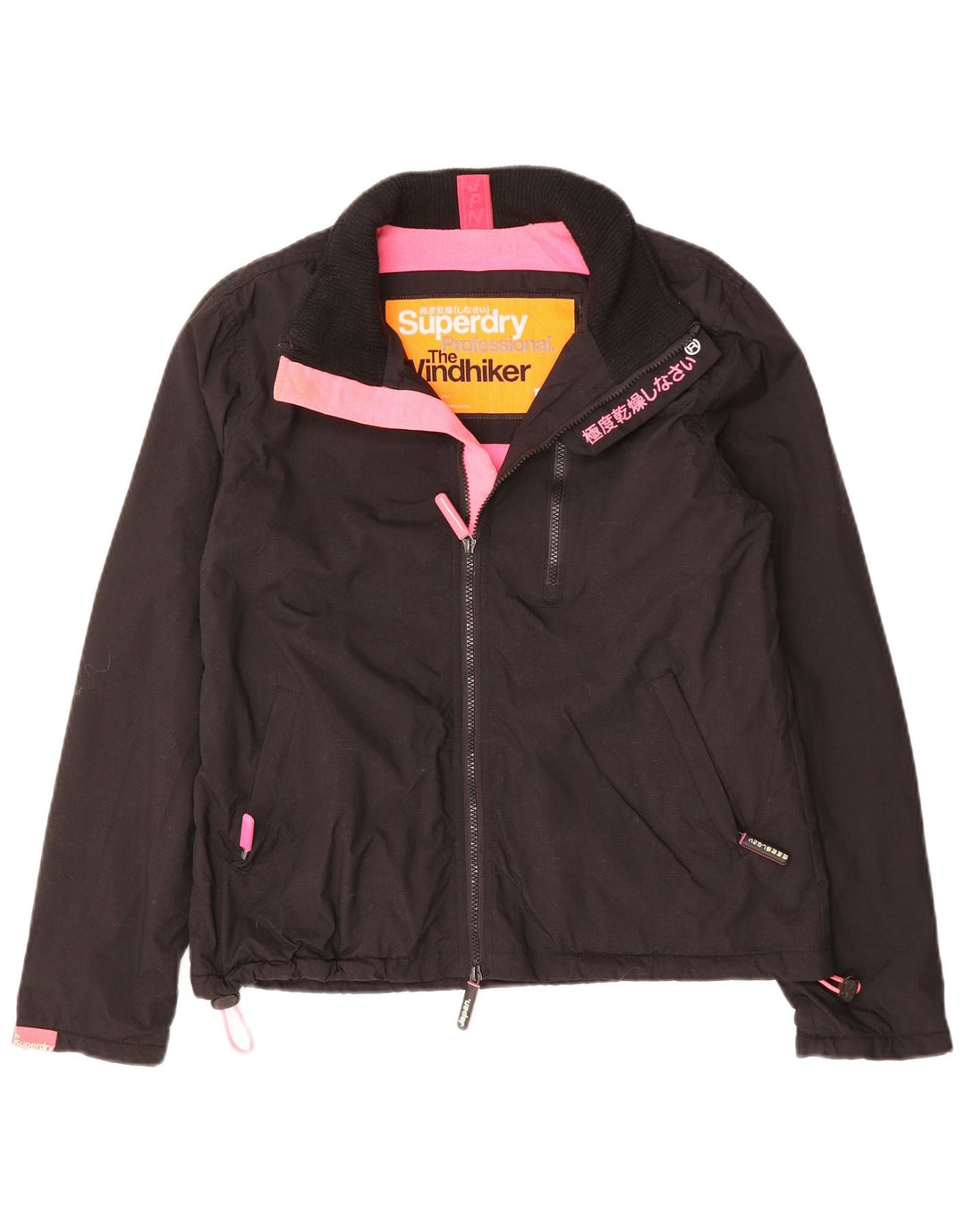 Giacca a vento da donna The Windhiker SUPERDRY UK 16 grande nera
