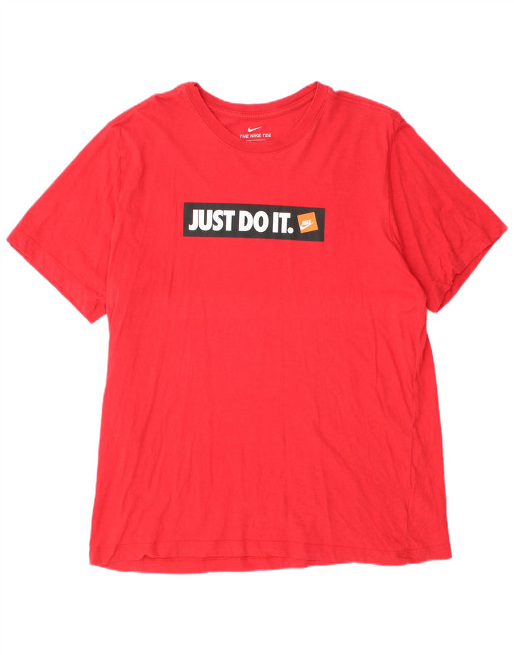 T-shirt grafica da uomo Nike Top grande in cotone rosso